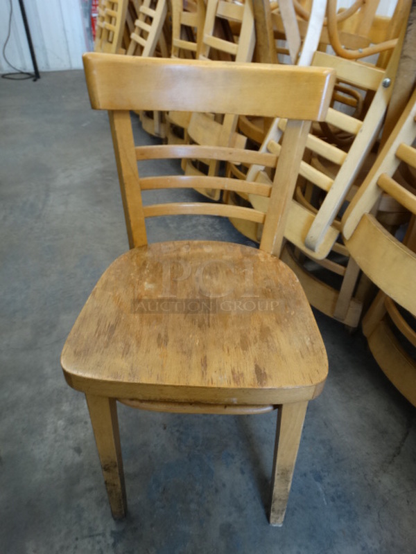 4 Wood Pattern Dining Chairs. Stock Picture - Cosmetic Condition May Vary. 15x19x31. 4 Times Your Bid!