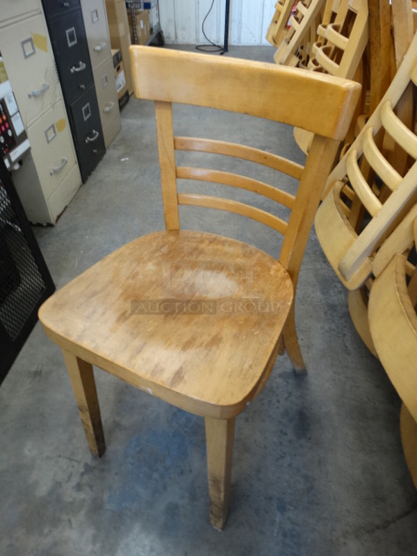4 Wood Pattern Dining Chairs. Stock Picture - Cosmetic Condition May Vary. 15x19x31. 4 Times Your Bid! - Image 2 of 4