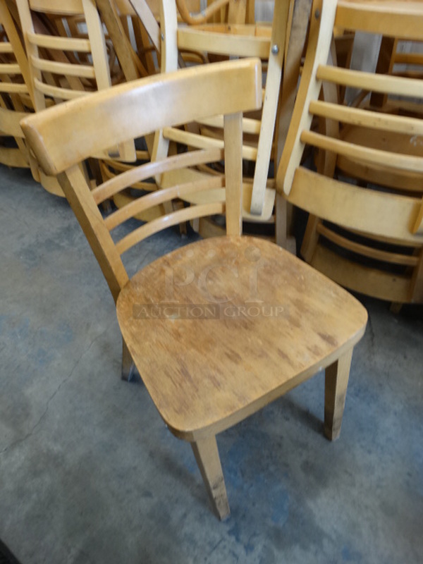 4 Wood Pattern Dining Chairs. Stock Picture - Cosmetic Condition May Vary. 15x19x31. 4 Times Your Bid! - Image 3 of 4