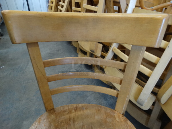 4 Wood Pattern Dining Chairs. Stock Picture - Cosmetic Condition May Vary. 15x19x31. 4 Times Your Bid! - Image 4 of 4