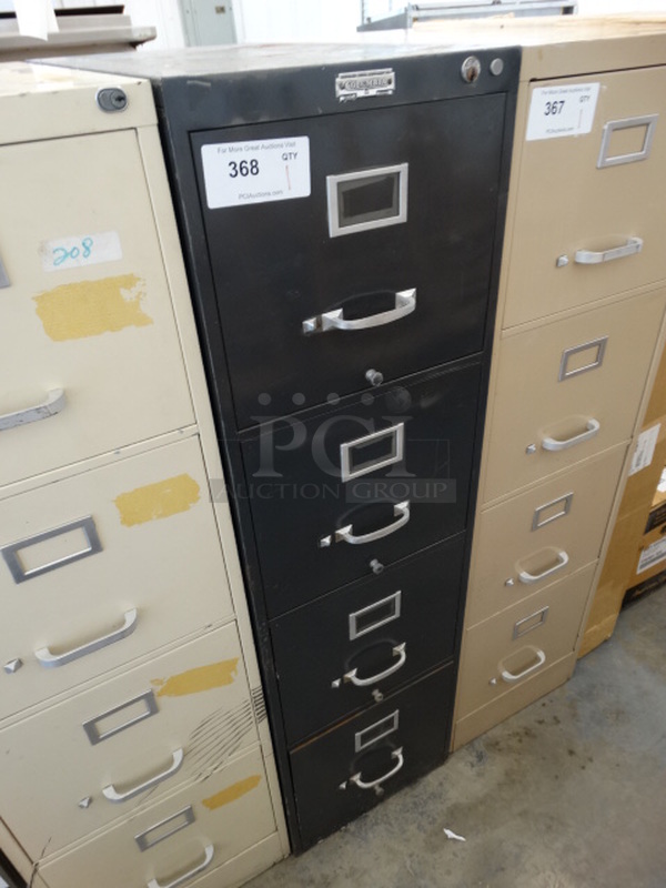 Columbia Black Metal 4 Drawer Filing Cabinet. 15x28x52 - Image 2 of 8