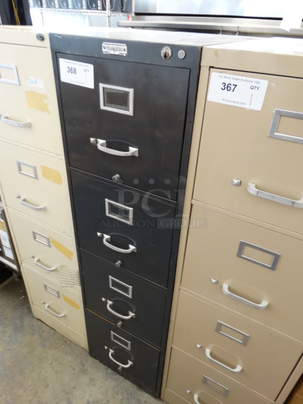 Columbia Black Metal 4 Drawer Filing Cabinet. 15x28x52 - Image 3 of 8