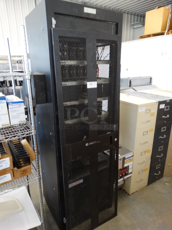 Black Metal theatre Switchboard Mark Series Case For Rack Units. Includes 2 SPI Q-2 Dimmer Modules. 28x23x87 - Image 1 of 12