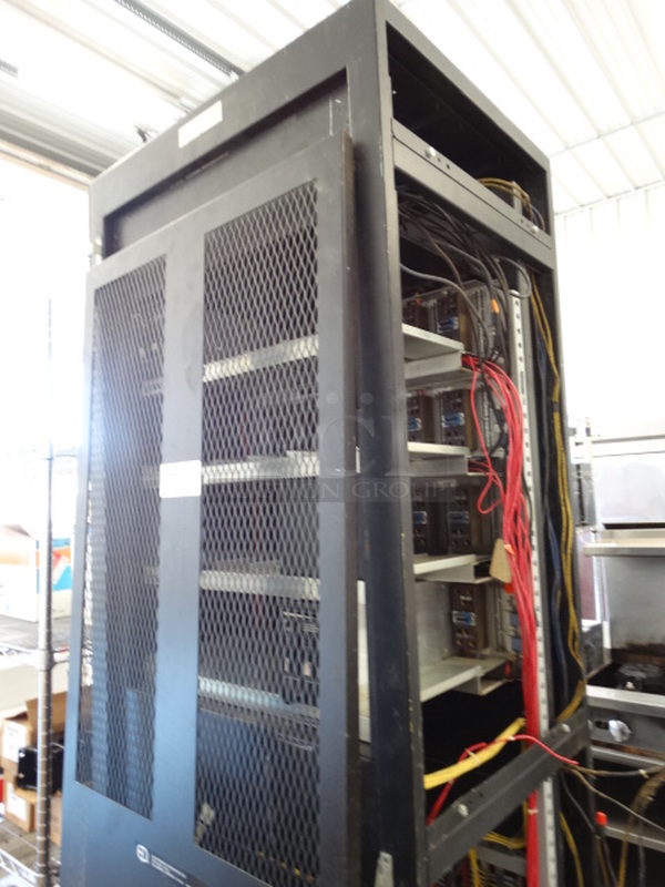 Black Metal theatre Switchboard Mark Series Case For Rack Units. Includes 2 SPI Q-2 Dimmer Modules. 28x23x87 - Image 4 of 12