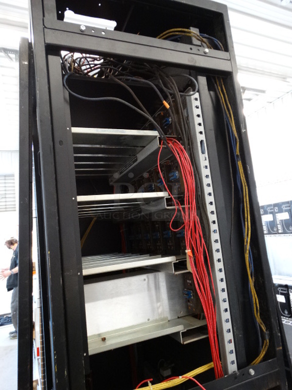 Black Metal theatre Switchboard Mark Series Case For Rack Units. Includes 2 SPI Q-2 Dimmer Modules. 28x23x87 - Image 6 of 12