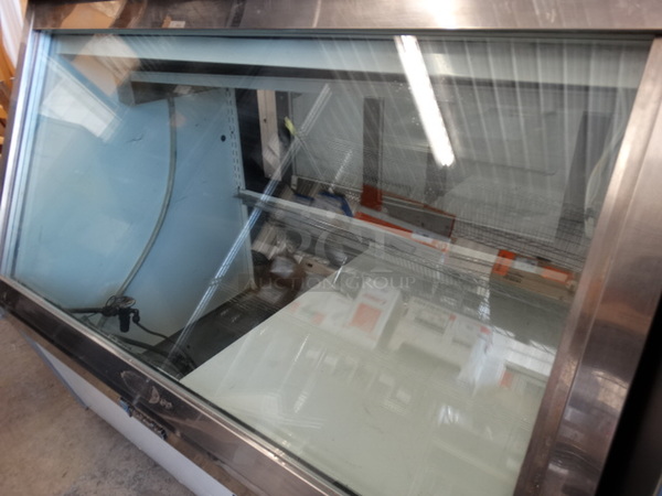 NICE! CustomCool Metal Commercial Floor Style Deli Display Case Merchandiser. 48x38x46. Tested and Powers On But Does Not Get Cold - Image 5 of 6