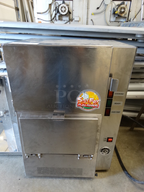 NICE! Fry D'lite Systems Model JVJ 1000120 Stainless Steel Commercial Countertop Electric Powered Ventless Fryer. 120 Volts, 1 Phase. 19x15x28