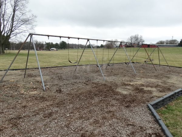 Metal 8 Swing Swingset; Missing 1 Swing Seat. BUYER MUST REMOVE. Item Is Located In Coatesville, PA - Winner Will Have Up To 2 Weeks To Remove. Address Will Be Given To the Winning Bidder After They Provide a Certificate of Insurance - Image 12 of 12