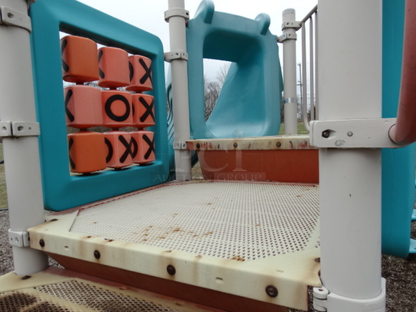 Gray and Blue Metal Playground Unit w/ 2 Slides, 2 Ladders and Tic Tac Toe. BUYER MUST REMOVE. Item Is Located In Coatesville, PA - Winner Will Have Up To 2 Weeks To Remove. Address Will Be Given To the Winning Bidder After They Provide a Certificate of Insurance - Image 9 of 11