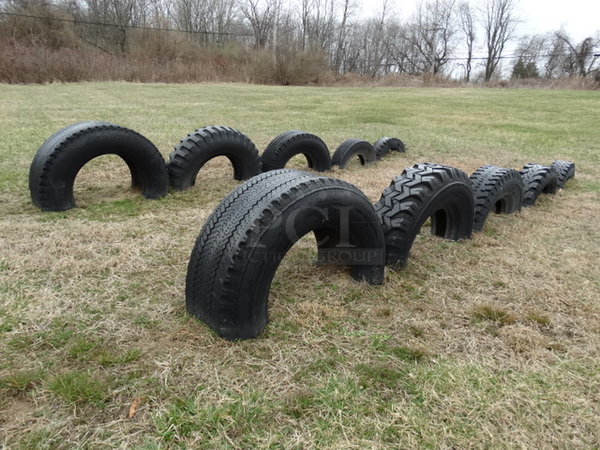 ALL ONE MONEY! Lot of 2 Tire Caterpillars; Includes 10 Tire Pieces. BUYER MUST REMOVE. Item Is Located In Coatesville, PA - Winner Will Have Up To 2 Weeks To Remove. Address Will Be Given To the Winning Bidder After They Provide a Certificate of Insurance - Image 1 of 11