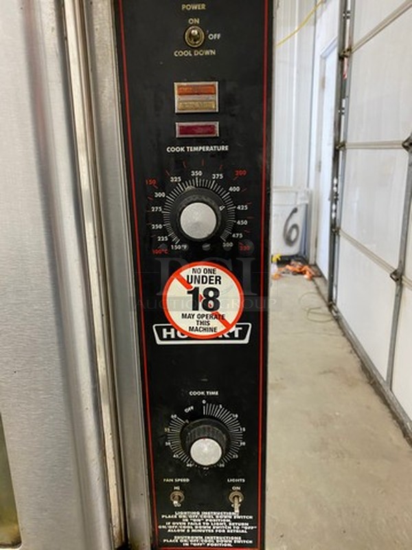 GORGEOUS! Hobart Stainless Steel Commercial Gas Powered Full Size Convection Oven w/ View Through Doors, Metal Oven Racks and Thermostatic Controls on Metal Legs. 40x32x58 - Image 5 of 5