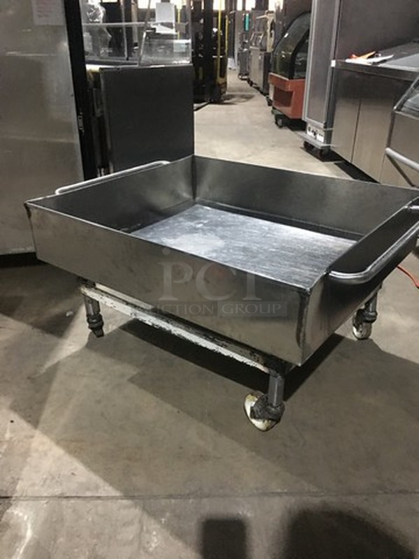 All Stainless Steel Mixing Tub! On Stand With Casters!  - Image 3 of 8