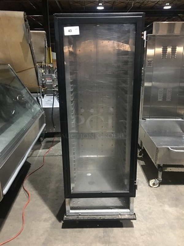 Aluminum Food Holding Cabinet With See Through Door! On Casters!  Holds Full Size Sheet Pans!