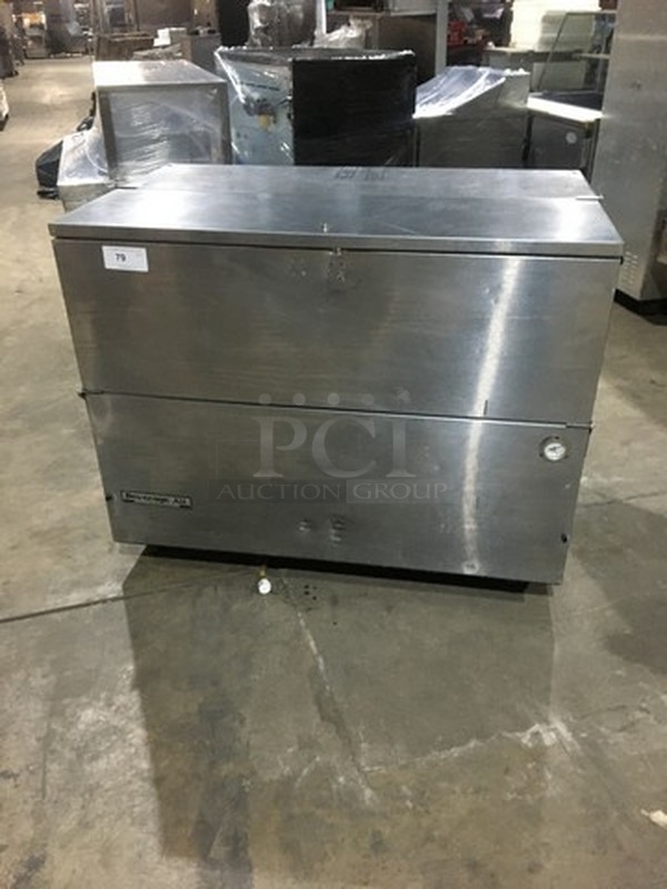 Beverage Air All Stainless Steel Refrigerated Milk Cooler! With Opening Front Door & Top! Model SM49N Serial 6015349! 115V 1 Phase! On Casters! 