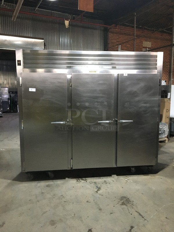 Traulsen Commercial 3 Door Roll In Rack Dough Retarder Cooler/Refrigerator! All Stainless Steel! Model ARI332LUTFHS Serial T85963E08! 115V 1Phase!