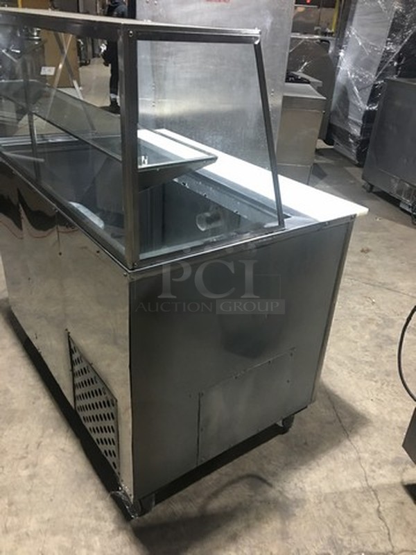 Leader Refrigerated Mega Top Sandwich Prep Table With Sneeze Guard! Model LM48! 115V 1 Phase! On Legs! - Image 3 of 11