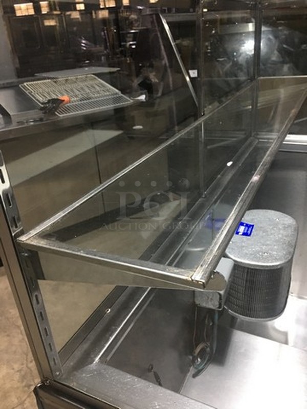Leader Refrigerated Mega Top Sandwich Prep Table With Sneeze Guard! Model LM48! 115V 1 Phase! On Legs! - Image 9 of 11