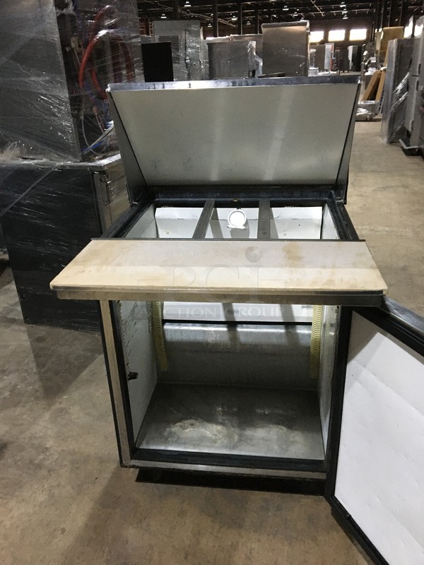 True Commercial Refrigerated Sandwich Prep Table! With Underneath Storage Space! With Commercial Cutting Board! Model TSSU2712MC Serial 7136604! 115V 1Phase! On Commercial Casters! - Image 5 of 10