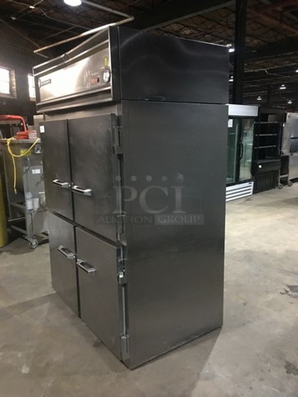 Victory 4 Door Reach In Cooler! With Built In Pan Rack Shelves! Model RS2DS7HDR22 Serial R9433V429! On Legs!  - Image 3 of 10