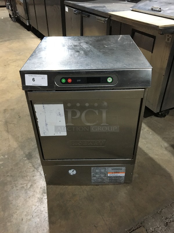 Hobart Commercial Under The Counter Heavy Duty Dishwasher! All Stainless Steel! Model LXIC Serial 231128905! 120V 1Phase! 