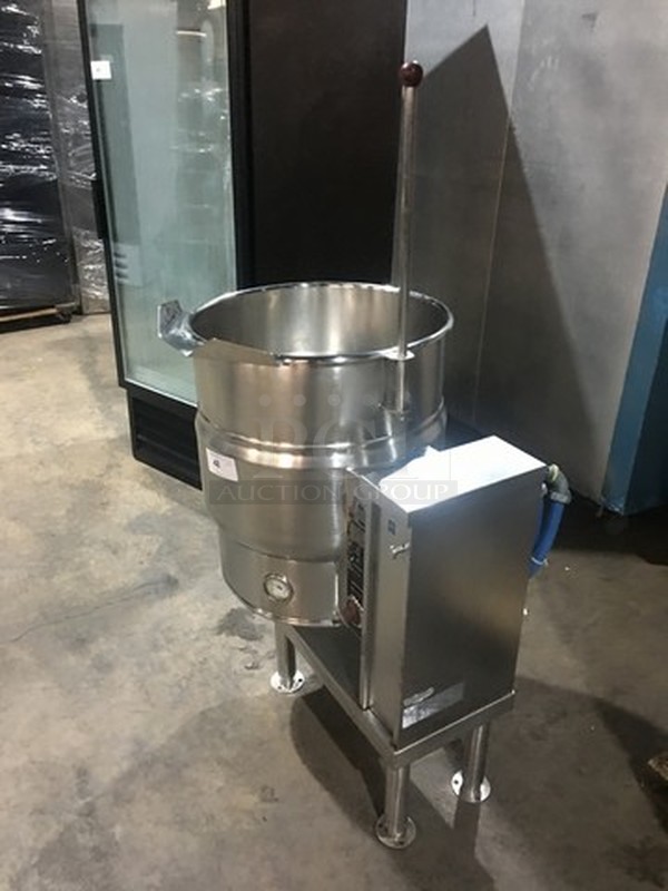 All Stainless Steel Electric Powered Self Contained Floor Model Tilted Soup Kettle! On Legs!  - Image 2 of 8