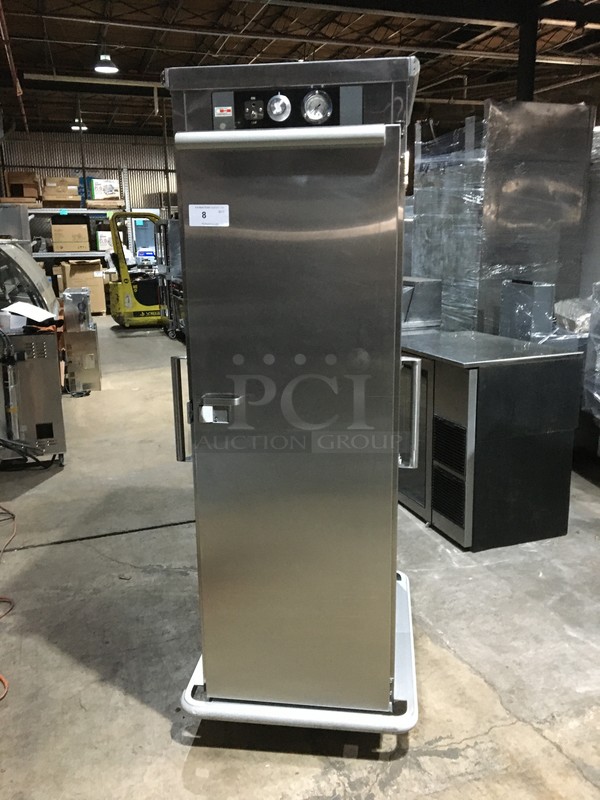 Carter Hoffmann Stainless Steel Food Warming/Holding Cabinet! Holds Full Size Trays! Model PH1825NY Serial 365822! 120V! On Commercial Casters! 