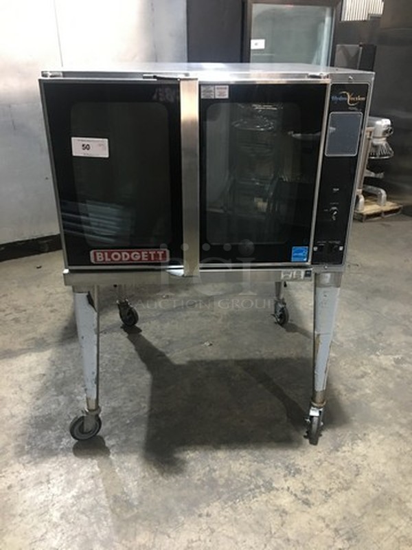 WOW! Blodgett Hydrovection Natural Gas Powered Combi Convection! Smart Touch Technology! All S.S.! On Legs With Casters! Model HV100G Serial 031017K074T!  - Image 1 of 10