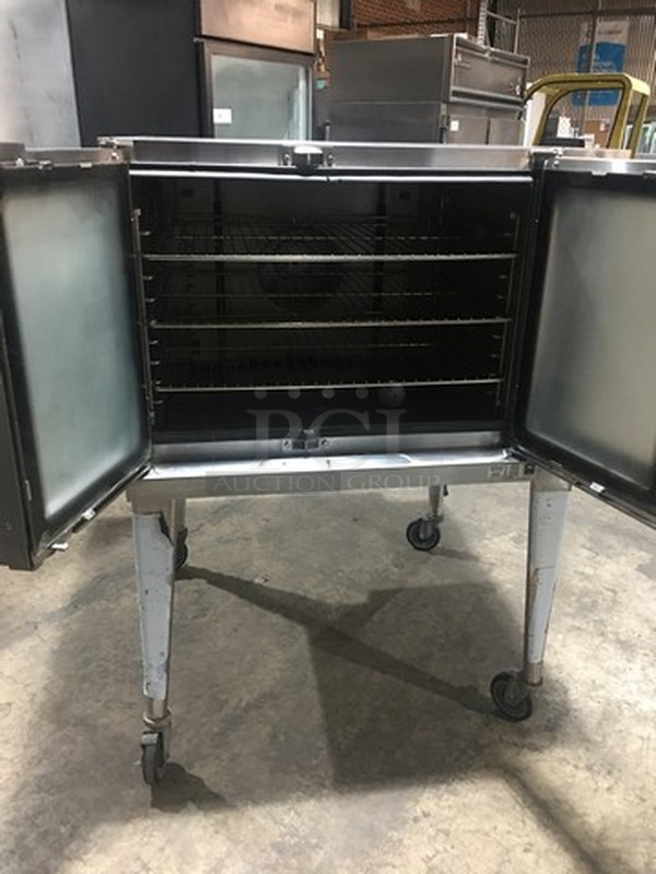 WOW! Blodgett Hydrovection Natural Gas Powered Combi Convection! Smart Touch Technology! All S.S.! On Legs With Casters! Model HV100G Serial 031017K074T!  - Image 6 of 10