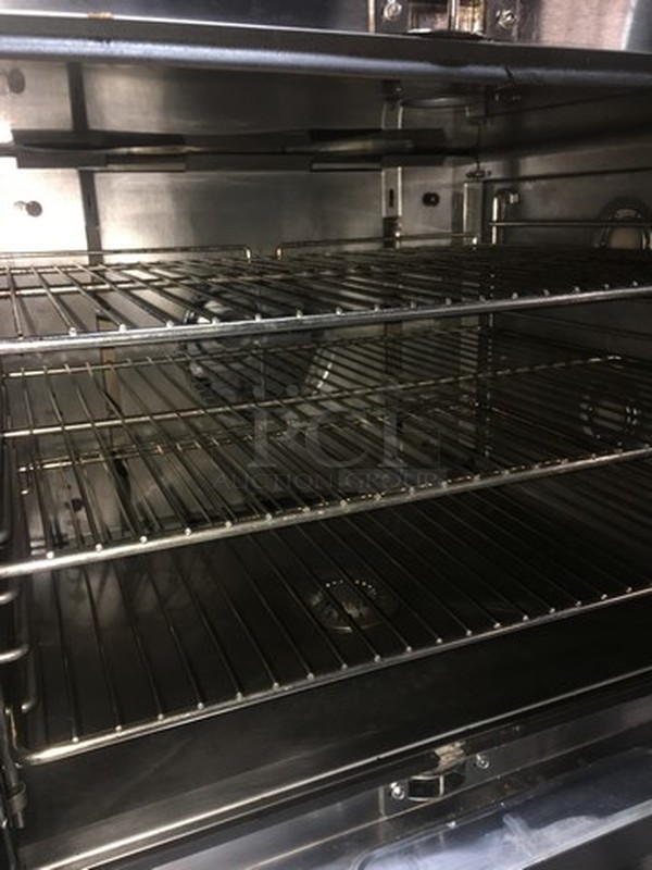 WOW! Blodgett Hydrovection Natural Gas Powered Combi Convection! Smart Touch Technology! All S.S.! On Legs With Casters! Model HV100G Serial 031017K074T!  - Image 7 of 10