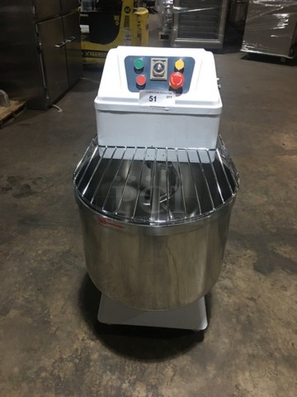 Sweet! Commercial Floor Model 1 1/2 Bag Spiral Mixer! Model HS60! 220V 1 Phase! Tested & Working! Please Call Or Text 646-245-6779 For Video!  