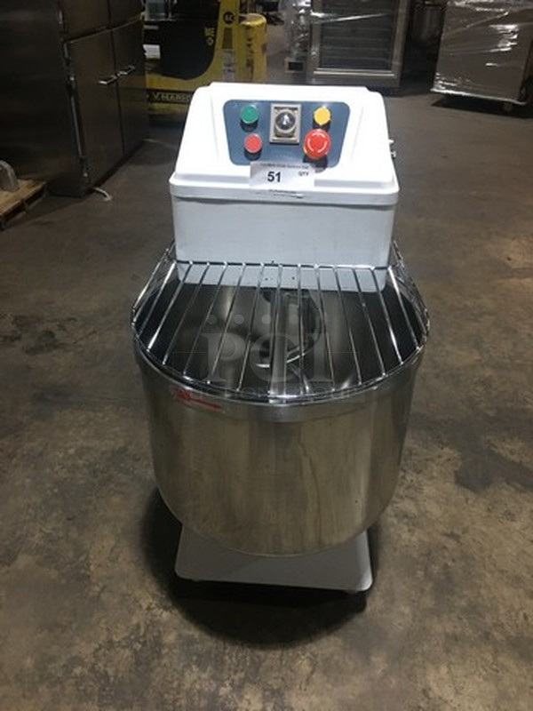 Sweet! Commercial Floor Model 1 1/2 Bag Spiral Mixer! Model HS60! 220V 1 Phase! Tested & Working! Please Call Or Text 646-245-6779 For Video!   - Image 1 of 10