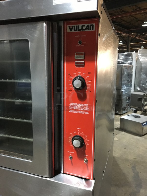 WOW! Vulcan Commercial Natural Gas Powered Double Deck Convection Oven! With View Through Doors! All Stainless Steel! Model VC6GDSEFCAM Serial 481588923! On Commercial Casters! 2 X Your Bid! Makes One Unit! - Image 7 of 10