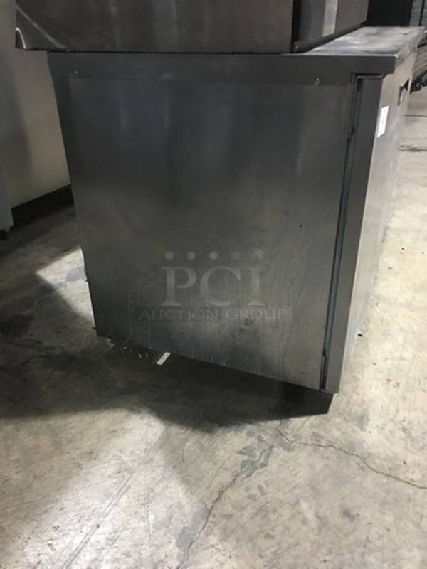 Delfield 2 Door Refrigerated Lowboy/Worktop Cooler! All S.S.! Model UC4048STAR Serial 1402152000723! 115V 1 Phase! On Casters!  - Image 2 of 9