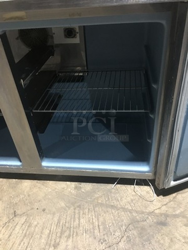 Delfield 2 Door Refrigerated Lowboy/Worktop Cooler! All S.S.! Model UC4048STAR Serial 1402152000723! 115V 1 Phase! On Casters!  - Image 6 of 9