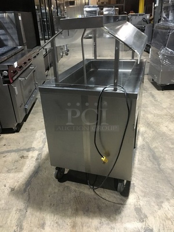 Sweet! Color Point Refrigerated Salad Bar/Cold Pan! With Full Sneeze Guard! 115V 1 Phase! On Commercial Casters!  - Image 2 of 9