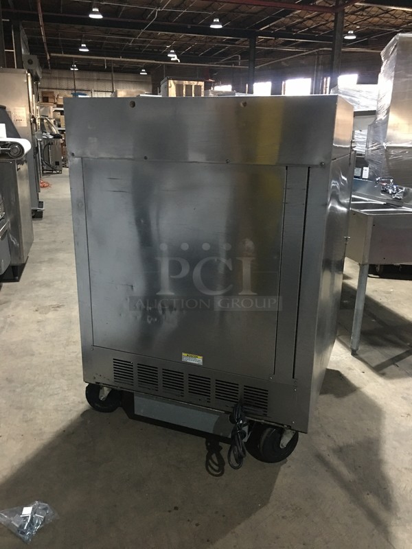 Beverage Air Commercial Milk Cooler! All Stainless Steel! Model SMF34Y1S Serial 9704048! 115V 1Phase! On Commercial Casters! - Image 4 of 9