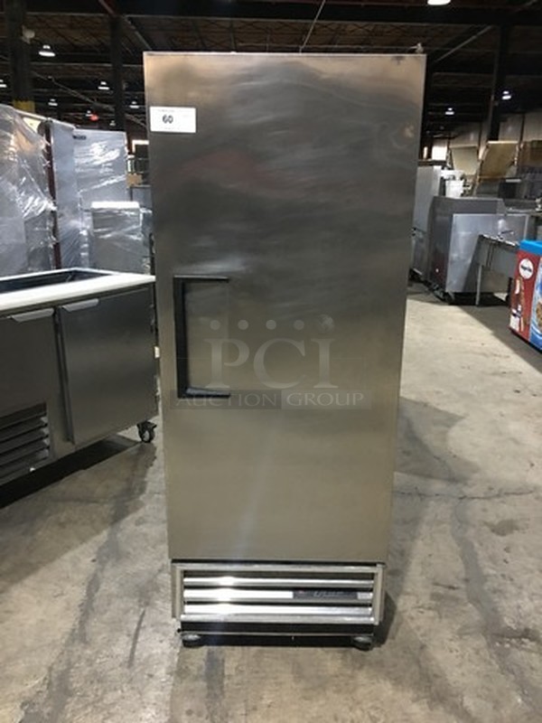 Sweet! True All Stainless Steel One Door Reach In Freezer! Model T12 Serial 5190475! 115V 1 Phase! On Casters! Works Great! 