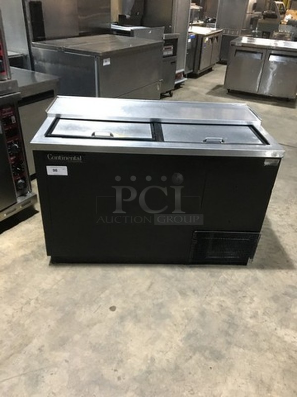 Continental Refrigerated Beer Cooler! With Two Top Sliding Doors! Model CBC50 Serial 14594855! 115V 1 Phase! 