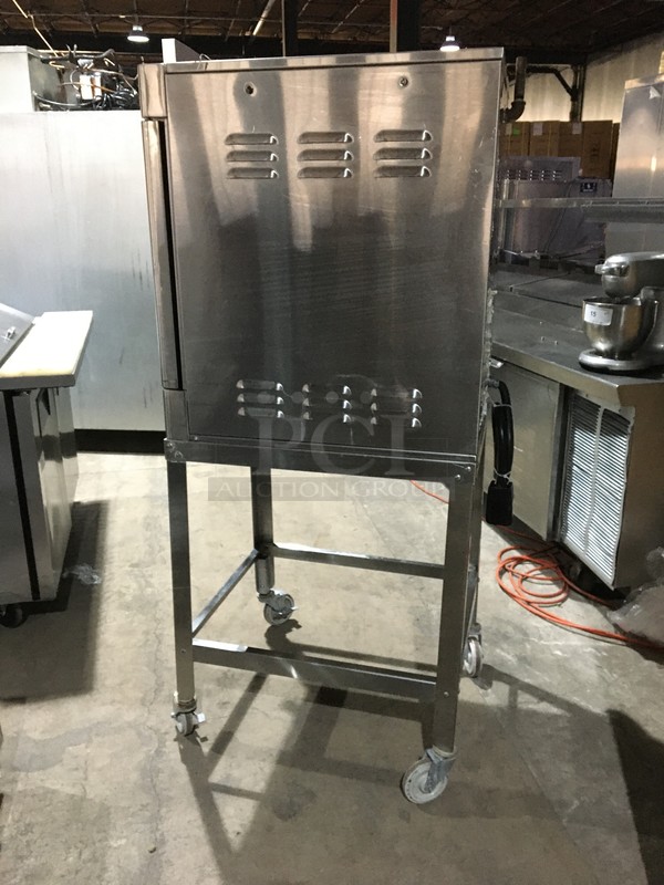 NICE! Stellar Steam Electric Powered Steam Cabinet! All Stainless Steel! On Stand With Casters! Model CAPELLA6 Serial 030506072! 208V 3 Phase! On Commercial Casters! - Image 3 of 11