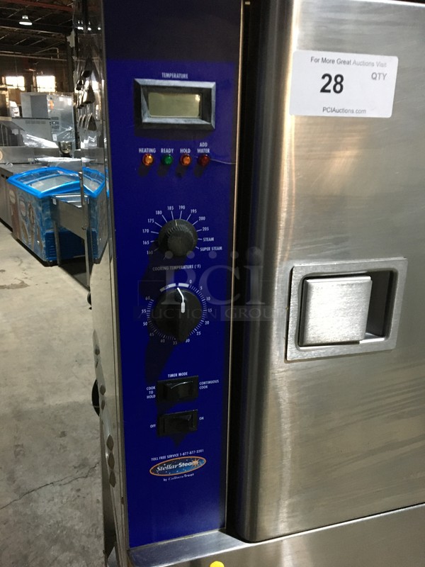 NICE! Stellar Steam Electric Powered Steam Cabinet! All Stainless Steel! On Stand With Casters! Model CAPELLA6 Serial 030506072! 208V 3 Phase! On Commercial Casters! - Image 7 of 11