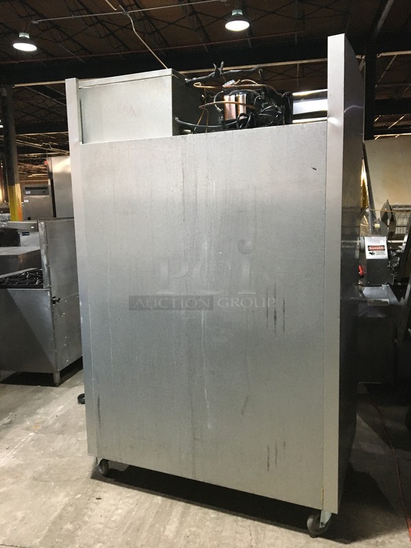 Traulsen Commercial 2 Door Reach In Refrigerator! With Poly Coated Racks! All Stainless Steel! Model G20010 Serial T173370H01! 115V 1Phase! On Commercial Casters!  - Image 3 of 10
