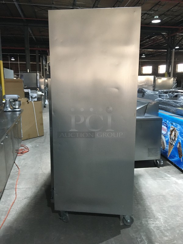 Traulsen Commercial 2 Door Reach In Refrigerator! With Poly Coated Racks! All Stainless Steel! Model G20010 Serial T173370H01! 115V 1Phase! On Commercial Casters!  - Image 4 of 10