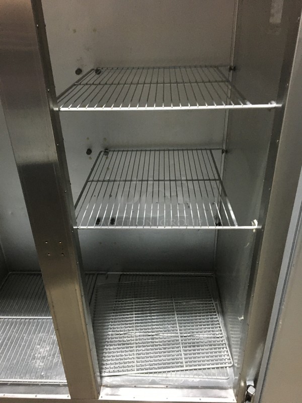 Traulsen Commercial 2 Door Reach In Refrigerator! With Poly Coated Racks! All Stainless Steel! Model G20010 Serial T173370H01! 115V 1Phase! On Commercial Casters!  - Image 6 of 10