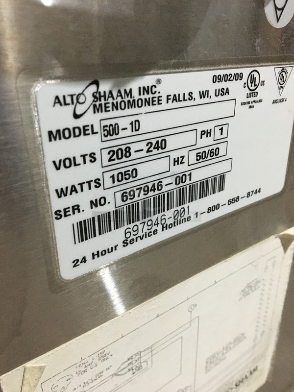 SWEET! Alto Shaam Commercial Countertop Warming Drawer! All Stainless Steel! Model 5001D Serial 697946001! 208/240V 1Phase! - Image 7 of 8