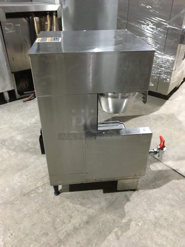 Bunn Commercial Countertop Dual Coffee Brewing Machine! With Hot Water Dispenser! All Stainless Steel! Model DUALSHDBC Serial DUAL141702! 120/208V 1Phase! On Legs!  - Image 2 of 8