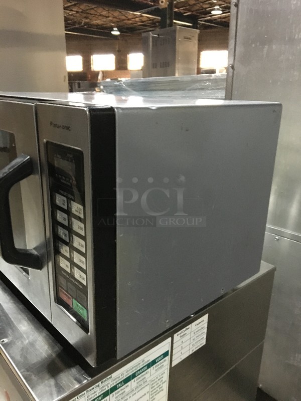 Panasonic Commercial Countertop Microwave Oven! All Stainless Steel! With View Through Door! Model NE1054T! 120V 1Phase! - Image 2 of 9