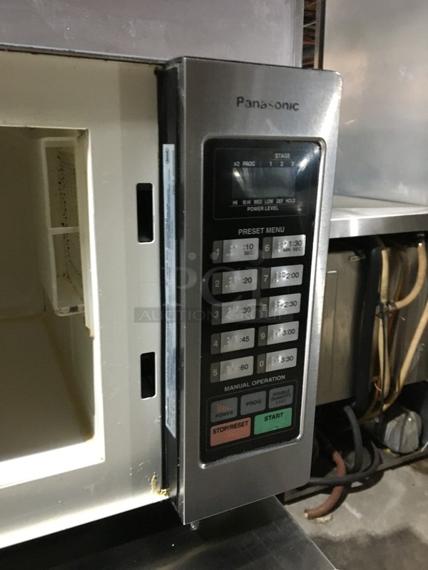 Panasonic Commercial Countertop Microwave Oven! All Stainless Steel! With View Through Door! Model NE1054T! 120V 1Phase! - Image 6 of 9
