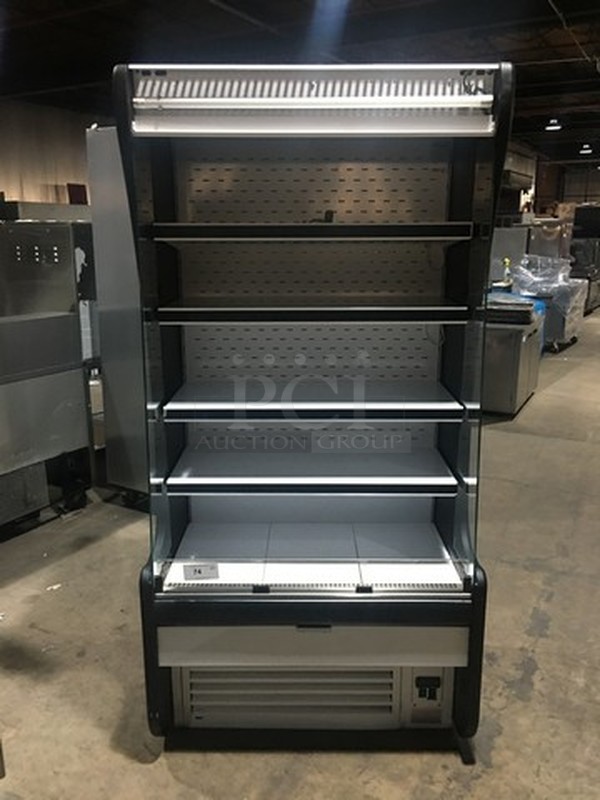 Universal Coolers Refrigerated Open Grab-N-Go Case Merchandiser! Model POC40 Serial NS202383! 115V 1 Phase! With Pull Down Night Curtain! 