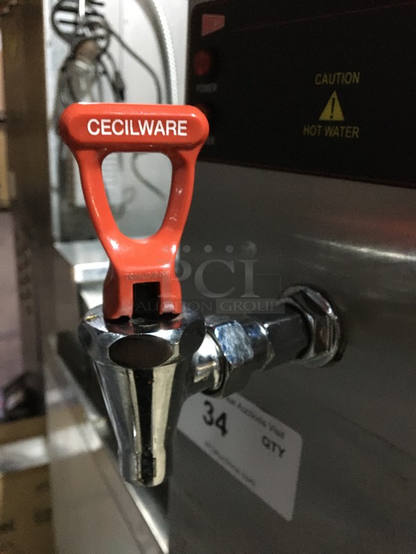 Cecilware Commercial Countertop Hot Water Dispenser! All Stainless Steel! Model HWD2 Serial L1400270713! 120V 1Phase! - Image 8 of 10