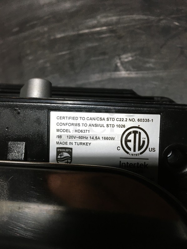 Philips Countertop Smokeless Grill! With Handles! Model HD6371! 120V! - Image 7 of 8